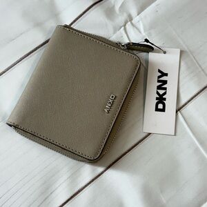 DKNY Taupe Zip-Around Wallet NWT